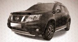 9 849 р. Одинарная защита переднего бампера диаметром 42 мм Slitkoff  Nissan Terrano  D10 (2013-2022) дорестайлинг, рестайлинг (Цвет: нержавеющая полированная сталь)  с доставкой в г. Екатеринбург. Увеличить фотографию 1