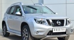 10 399 р. Защита переднего бампера (Ø42 мм волна, нержавейка) Russtal Nissan Terrano D10 рестайлинг (2016-2022)  с доставкой в г. Екатеринбург. Увеличить фотографию 4