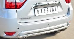 9 349 р. Одинарная защита заднего бампера из трубы диаметром 42 мм Russtal Nissan Terrano D10 дорестайлинг (2013-2016)  с доставкой в г. Екатеринбург. Увеличить фотографию 2