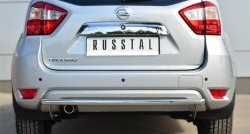 9 349 р. Одинарная защита заднего бампера из трубы диаметром 42 мм Russtal Nissan Terrano D10 дорестайлинг (2013-2016)  с доставкой в г. Екатеринбург. Увеличить фотографию 1