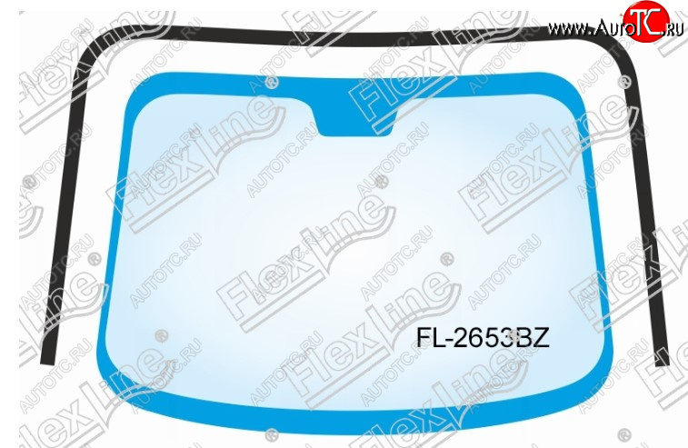 2 299 р. Молдинг лобового стекла FlexLine Nissan Tiida 1 хэтчбек C11 рестайлинг (2010-2014)  с доставкой в г. Екатеринбург