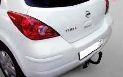 6 999 р. Фаркоп (хетчбек) Лидер Плюс Nissan Tiida 1 хэтчбек C11 рестайлинг (2010-2014) (Без электропакета)  с доставкой в г. Екатеринбург. Увеличить фотографию 2