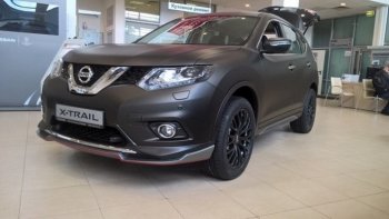 Накладка на передний бампер АвтоКрат Nissan (Нисан) X-trail (Х-трейл)  3 T32 (2017-2022) 3 T32 рестайлинг