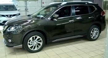 7 949 р. Пластиковые порожки АвтоКрат Nissan X-trail 3 T32 рестайлинг (2017-2022) (Неокрашенные)  с доставкой в г. Екатеринбург. Увеличить фотографию 3