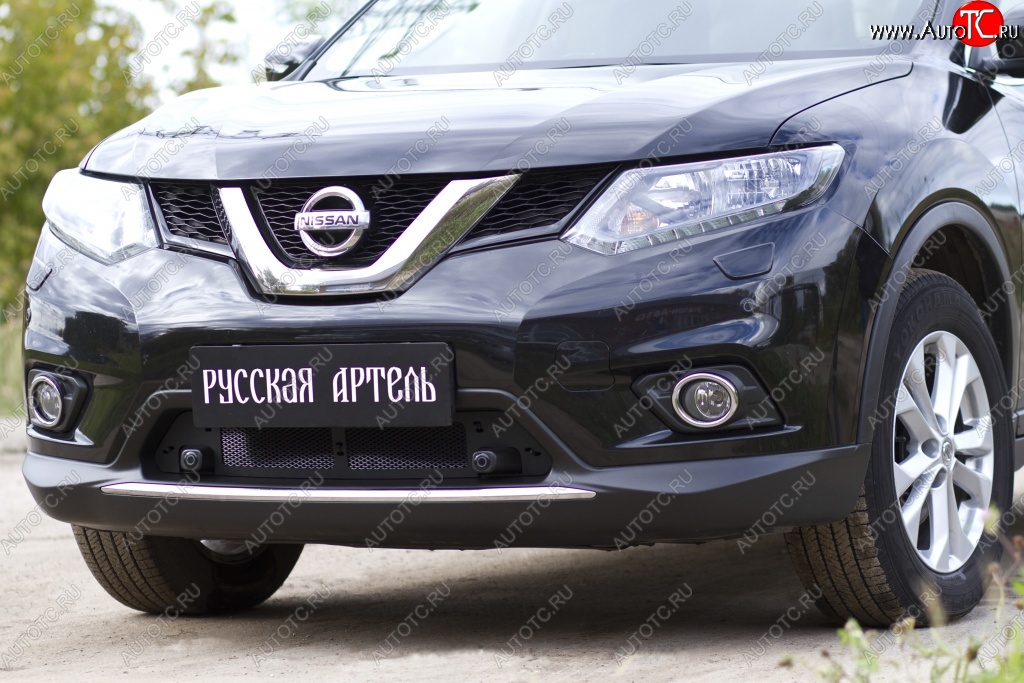 1 789 р. Защитная сетка решетки переднего бампера РА  Nissan X-trail  3 T32 (2017-2022) рестайлинг  с доставкой в г. Екатеринбург