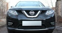 1 469 р. Сетка на бампер Russtal (черная) Nissan X-trail 3 T32 рестайлинг (2017-2022)  с доставкой в г. Екатеринбург. Увеличить фотографию 1