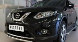 16 499 р. Защита переднего бампера (Ø42 мм волна, нержавейка) SLITKOFF Nissan X-trail 3 T32 дорестайлинг (2013-2018)  с доставкой в г. Екатеринбург. Увеличить фотографию 2