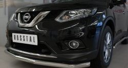 15 999 р. Одинарная защита переднего бампера диаметром 63 мм SLITKOFF Nissan X-trail 3 T32 дорестайлинг (2013-2018)  с доставкой в г. Екатеринбург. Увеличить фотографию 2