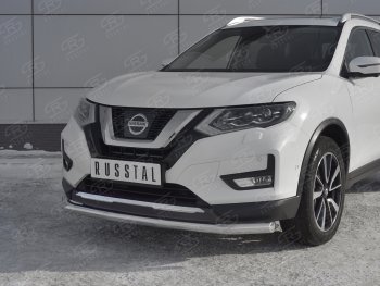 15 699 р. Защита переднего бампера (Ø63 мм, нержавейка) SLITKOFF Nissan X-trail 3 T32 дорестайлинг (2013-2018)  с доставкой в г. Екатеринбург. Увеличить фотографию 4