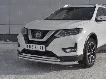 17 949 р. Защита переднего бампера (Ø63 и 42 мм)  Nissan X-trail  3 T32 (2013-2018) дорестайлинг  с доставкой в г. Екатеринбург. Увеличить фотографию 4