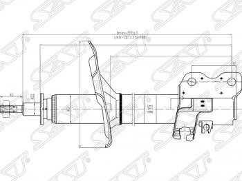 3 699 р. Правый амортизатор передний SAT Nissan X-trail 1 T30 дорестайлинг (2000-2003)  с доставкой в г. Екатеринбург. Увеличить фотографию 1