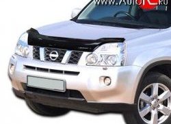 2 799 р. Дефлектор капота NovLine  Nissan X-trail  2 T31 (2007-2011) дорестайлинг  с доставкой в г. Екатеринбург. Увеличить фотографию 1