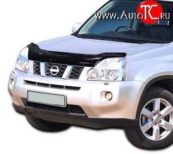 2 799 р. Дефлектор капота NovLine  Nissan X-trail  2 T31 (2007-2011) дорестайлинг  с доставкой в г. Екатеринбург