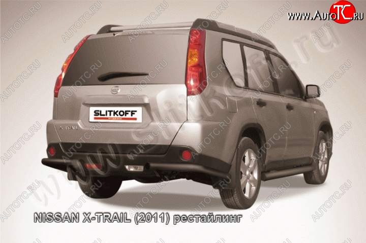 6 999 р. Уголки d57 Nissan X-trail 2 T31 дорестайлинг (2007-2011) (Цвет: серебристый)  с доставкой в г. Екатеринбург