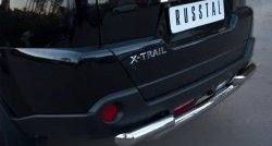 14 599 р. Защита заднего бампера (2 трубы Ø63, нержавейка) SLITKOFF Nissan X-trail 2 T31 рестайлинг (2010-2015)  с доставкой в г. Екатеринбург. Увеличить фотографию 2