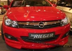 5 699 р. Накладка на передний бампер Rieger Opel Astra H GTC хэтчбек 3 дв. дорестайлинг (2004-2006) (Неокрашенная)  с доставкой в г. Екатеринбург. Увеличить фотографию 3