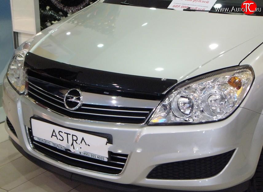 2 799 р. Дефлектор капота NovLine Opel Astra H хэтчбек 5дв дорестайлинг (2004-2007)  с доставкой в г. Екатеринбург