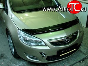 2 879 р. Дефлектор капота NovLine Opel Astra J хэтчбек 5 дв. дорестайлинг (2009-2012)  с доставкой в г. Екатеринбург