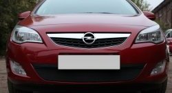 1 469 р. Сетка на бампер Russtal (черная)  Opel Astra  J (2009-2012) хэтчбек 5 дв. дорестайлинг  с доставкой в г. Екатеринбург. Увеличить фотографию 3