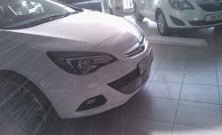 1 539 р. Сетка на бампер GTC Russtal (хром)  Opel Astra  J (2009-2012) хэтчбек 5 дв. дорестайлинг  с доставкой в г. Екатеринбург. Увеличить фотографию 2