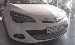 1 539 р. Сетка на бампер GTC Russtal (хром)  Opel Astra  J (2009-2012) хэтчбек 5 дв. дорестайлинг  с доставкой в г. Екатеринбург. Увеличить фотографию 3