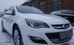 1 539 р. Сетка на бампер Russtal (хром)  Opel Astra  J (2012-2017) хэтчбек 5 дв.  рестайлинг  с доставкой в г. Екатеринбург. Увеличить фотографию 2