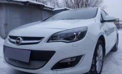 1 539 р. Сетка на бампер Russtal (хром)  Opel Astra  J (2012-2017) хэтчбек 5 дв.  рестайлинг  с доставкой в г. Екатеринбург. Увеличить фотографию 3