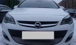 1 539 р. Сетка на бампер Russtal (хром)  Opel Astra  J (2012-2017) хэтчбек 5 дв.  рестайлинг  с доставкой в г. Екатеринбург. Увеличить фотографию 1