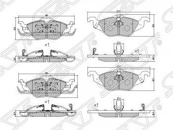 Колодки тормозные SAT (передние)  Astra ( G,  H,  H GTC), Zafira  A