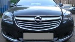 Сетка на бампер (рестайлинг) Russtal (хром) Opel Insignia A дорестайлинг седан (2008-2013)