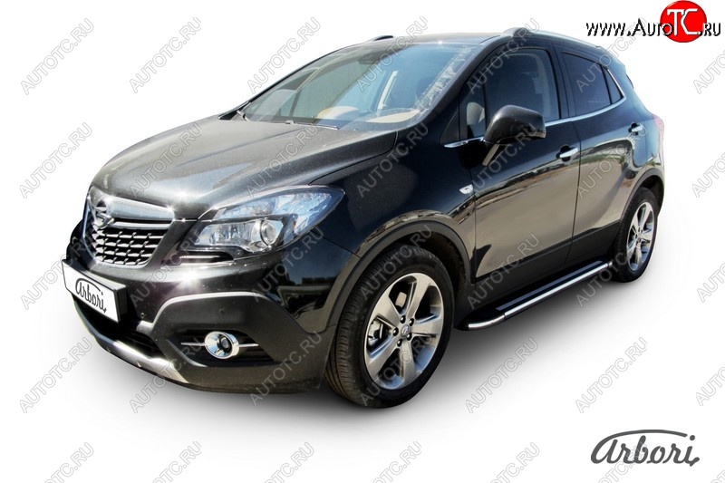 12 149 р. Порожки для ног Arbori Luxe Black Opel Mokka  дорестайлинг (2012-2016)  с доставкой в г. Екатеринбург