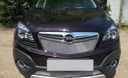 1 539 р. Нижняя сетка на бампер Russtal (хром) Opel Mokka  дорестайлинг (2012-2016)  с доставкой в г. Екатеринбург. Увеличить фотографию 2