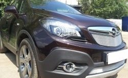 1 539 р. Нижняя сетка на бампер Russtal (хром) Opel Mokka  дорестайлинг (2012-2016)  с доставкой в г. Екатеринбург. Увеличить фотографию 3