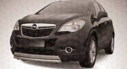 12 549 р. Защита переднего бампера из короткой трубы диаметром 57 мм Slitkoff  Opel Mokka (2012-2016)  дорестайлинг (Цвет: нержавеющая полированная сталь)  с доставкой в г. Екатеринбург. Увеличить фотографию 1