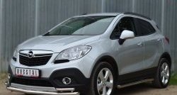 16 999 р. Защита переднего бампера (2 трубыØ63 и 42 мм, нержавейка) Russtal  Opel Mokka (2012-2016)  дорестайлинг  с доставкой в г. Екатеринбург. Увеличить фотографию 4