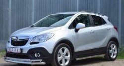 13 849 р. Защита порогов из круглой трубы диаметром 63 мм Russtal Opel Mokka  дорестайлинг (2012-2016) (Защита порогов с со скосами на торцах (вариант 1))  с доставкой в г. Екатеринбург. Увеличить фотографию 8