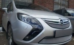 Сетка в решетку радиатора Russtal Opel Zafira С дорестайлинг (2011-2016)