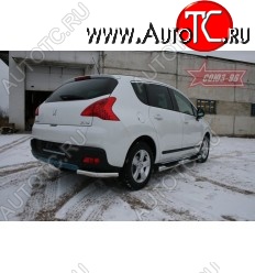 7 919 р. Защита задняя d60 уголки одинарные Souz-96 Peugeot 3008 дорестайлинг (2009-2013)  с доставкой в г. Екатеринбург