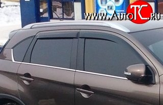 999 р. Комплект дефлекторов окон (ветровиков) 4 шт. Russtal Peugeot 4008 (2012-2017)  с доставкой в г. Екатеринбург