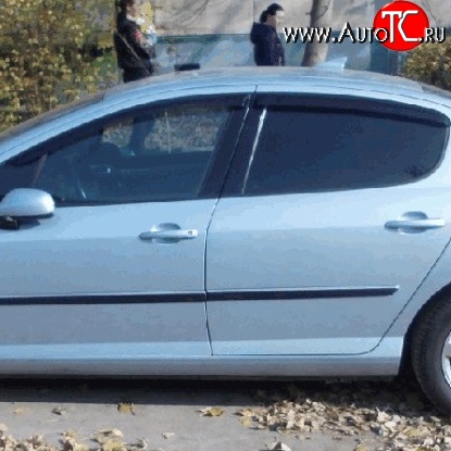 1 394 р. Дефлекторы окон (ветровики) 4 шт. (седан) Novline Peugeot 407 седан (2004-2010)  с доставкой в г. Екатеринбург