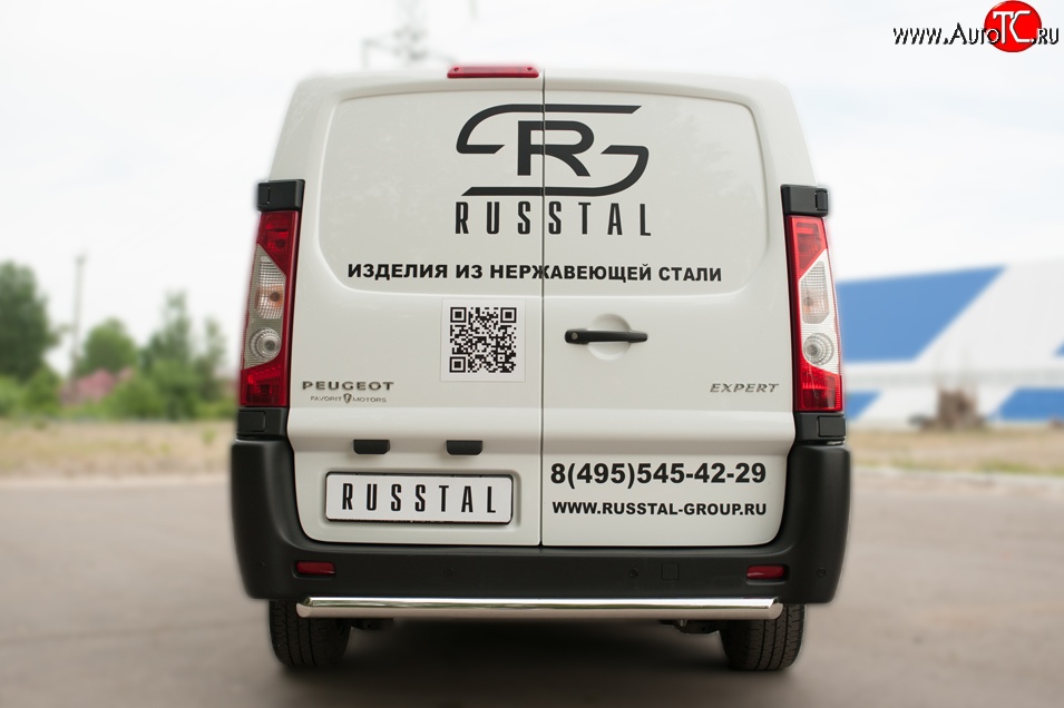 15 299 р. Одинарная защита заднего бампера диаметром 63 мм Russtal Peugeot Expert (2007-2012)  с доставкой в г. Екатеринбург