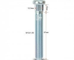 Забивная шпилька 67 мм ступицы Вектор M12 1.5 67 ЗАЗ Chance хэтчбэк (2009-2017) 