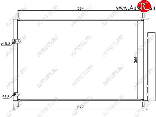 5 549 р. Радиатор кондиционера SAT  Pontiac Vibe AZE, Toyota Vibe (AZE)  с доставкой в г. Екатеринбург