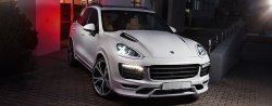 2 749 р. Реснички на фары TECHART Porsche Cayenne 958 (2010-2014) (Неокрашенные)  с доставкой в г. Екатеринбург. Увеличить фотографию 3