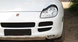 1 599 р. Реснички на фары RA Porsche Cayenne 955 (2002-2006) (Неокрашенные)  с доставкой в г. Екатеринбург. Увеличить фотографию 5