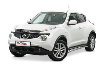 14 799 р. Защита порогов d42 с гибами Slitkoff Nissan Juke 1 YF15 дорестайлинг (2010-2014) (нержавейка полированная)  с доставкой в г. Екатеринбург. Увеличить фотографию 1