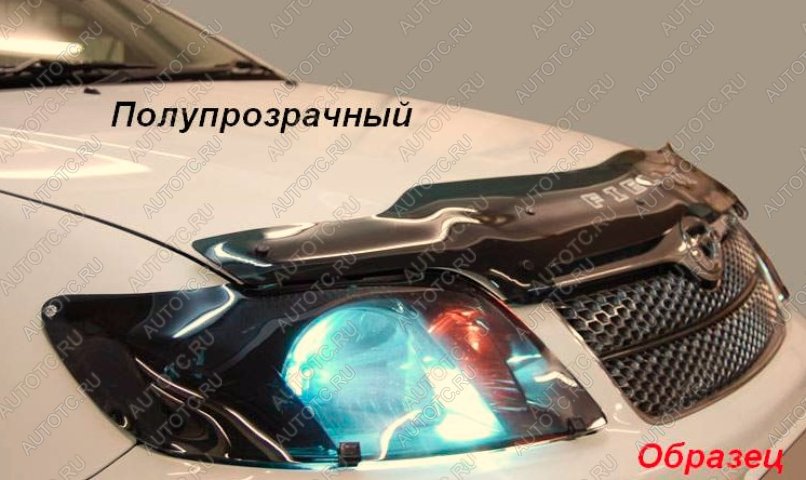 2 049 р. Дефлектор капота CA-Plastic  Toyota RAV4  XA30 (2008-2010) 5 дв. 1-ый рестайлинг, 5 дв. удлиненный 1-ый рестайлинг (серия Classic полупрозрачный, Без надписи)  с доставкой в г. Екатеринбург