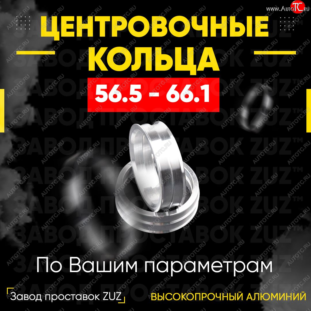 1 269 р. Алюминиевое центровочное кольцо (4 шт) ЗУЗ 56.5 x 66.1    с доставкой в г. Екатеринбург