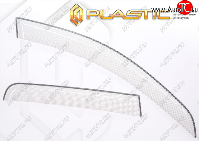 2 079 р. Дефлектора окон (РФ) CA-Plastic  FAW Bestune T55 (2021-2024) (шелкография белая, без хром. молдинга)  с доставкой в г. Екатеринбург