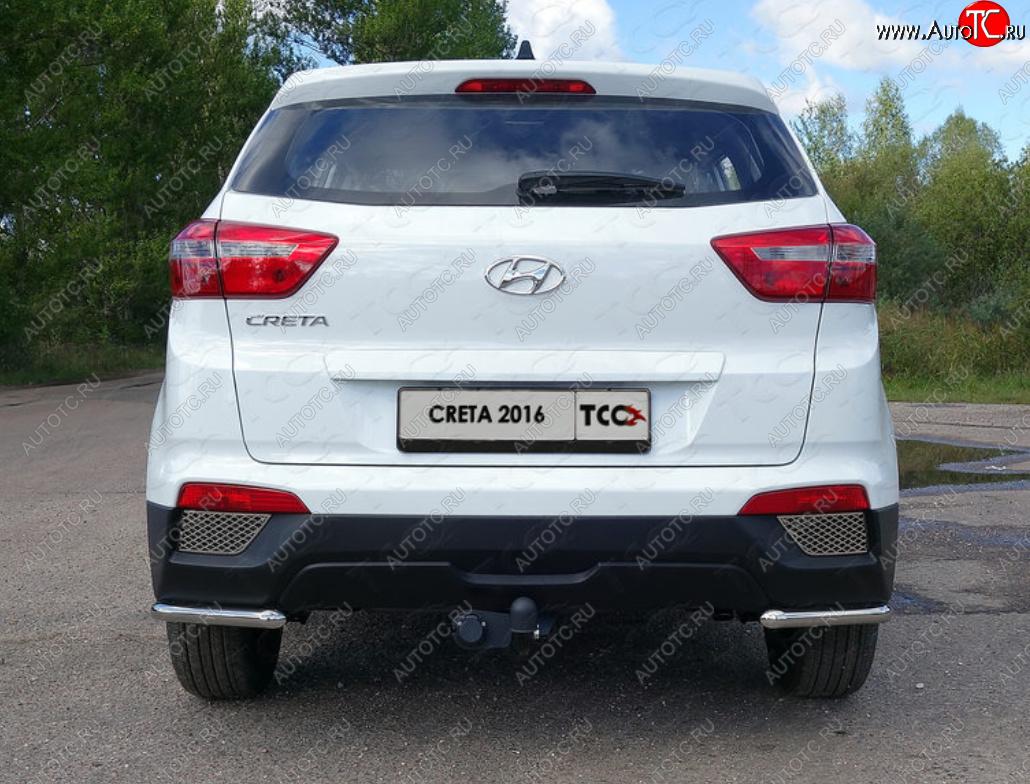 12 299 р. Защита заднего бампера (уголки, d42,4 мм) TCC Hyundai Creta GS дорестайлинг (2015-2019)  с доставкой в г. Екатеринбург